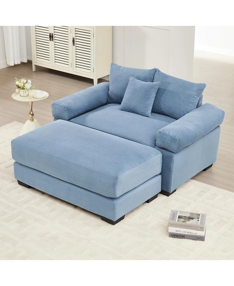 Streamdale Furniture Streamdale Oversized Cloud Modular Sectional Couch, Corduroy