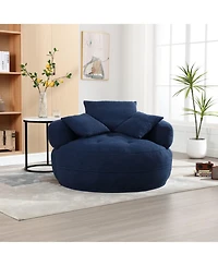 Streamdale Chenille Sleeper Sofa Chair - Modern Fluffy Lounge Seat
