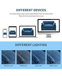 Streamdale Furniture Streamdale Oversized Chenille Sofa Chair - Wide Deep Seat