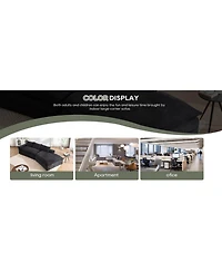 Streamdale Furniture Modern Minimalist Sectional Sofa with Chaise - Black