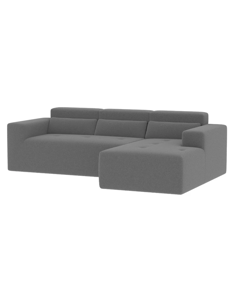 Streamdale Furniture 109" Modern Modular Sectional Sofa, Teddy Fabric, L-Shaped Couch with Chaise