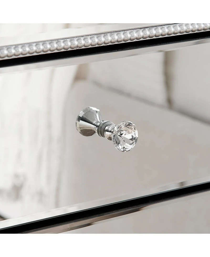 Streamdale Furniture 3-Drawer Mirrored Nightstand/Side Table - Modern Accent Furniture