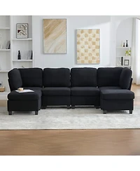Streamdale Modular Sectional Sofa- Convertible 6-Seat Couch with Chaise & Ottoman