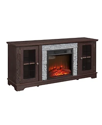 Streamdale Furniture 58" Tv Stand with Fireplace & Storage