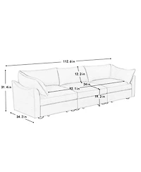 Streamdale Furniture 3 Seater Sofa with Storage Drawers