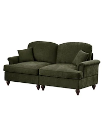 Streamdale Furniture Mid Century Chenille Loveseat Sofa with Flared Arms