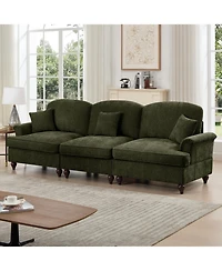 Streamdale Furniture Mid Century Green Chenille -Seater Sofa