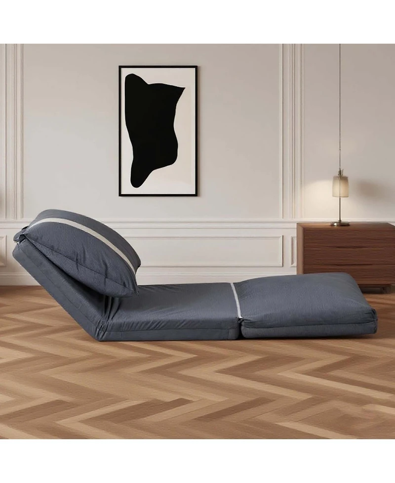 Streamdale Furniture Corduroy Adjustable Floor Sofa Bed Set - Foldable, Space-Saving