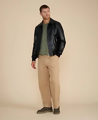 Furniq Uk Men's Leather Bomber Jacket