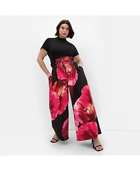 City Chic Women's Shania Floral Print Wide Leg Pant