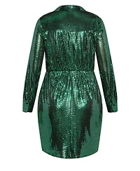 City Chic Plus Sequin Glow Dress