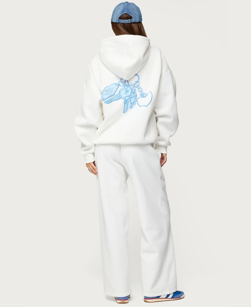 Edikted Women's Keychain Cutie Straight Leg Sweatpants