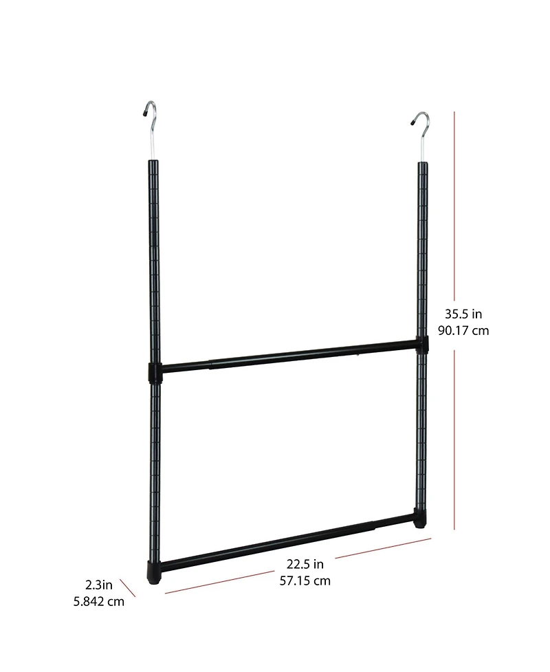Oceanstar 2-Tier Portable Adjustable Closet Hanger Rod