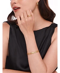 Devata Love Knot Bangle Bracelet in Gold Plated Sterling Silver