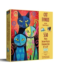 SunsOut Cat Family 550 piece Jigsaw Puzzle for Adults