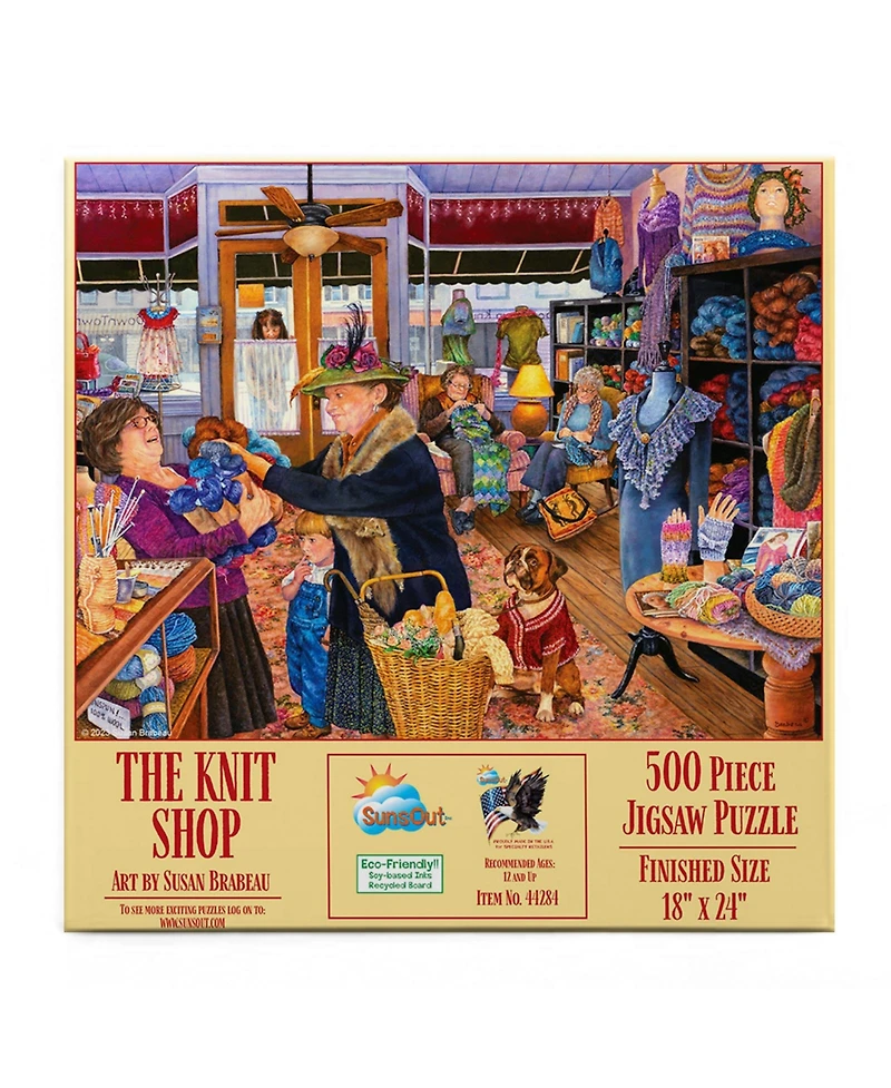 SunsOut The Knit Shop 500 piece Jigsaw Puzzle for Adults