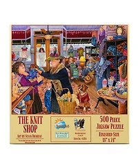 SunsOut The Knit Shop 500 piece Jigsaw Puzzle for Adults