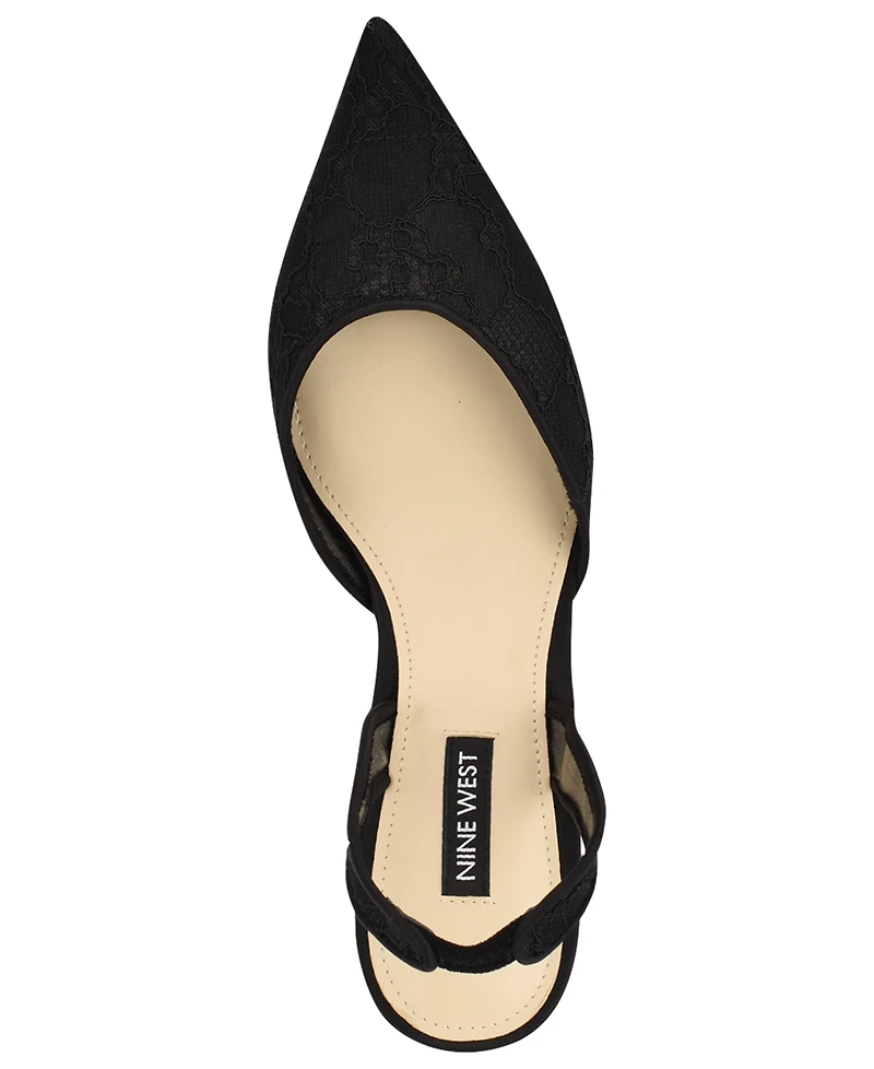 Nine West Women's Rizze Kitten Heel Slingback Pumps