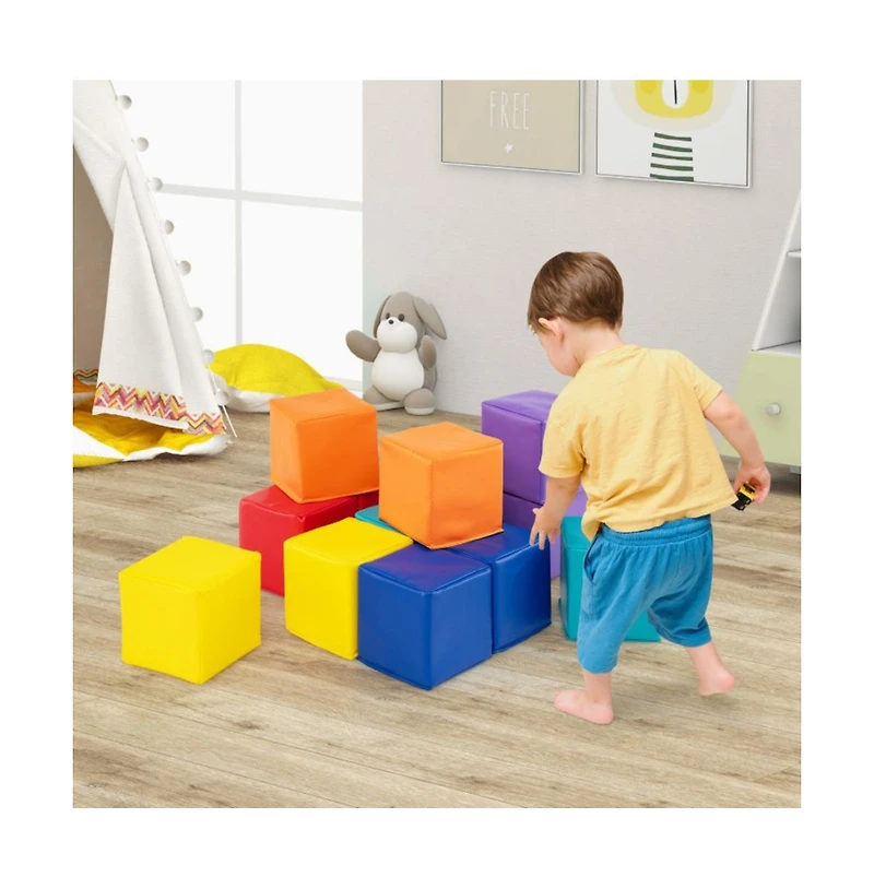 Hongge 12 Piece Soft Foam Building Blocks Set