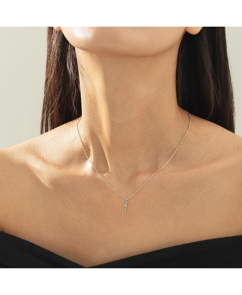 Bearfruit Jewelry Plated Marielle Mini Cross Necklace Holiday Gift Idea.