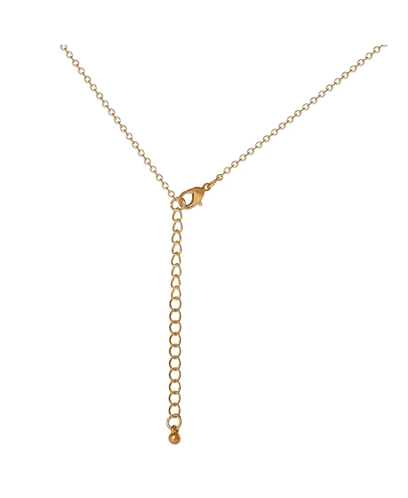 Hello Kitty Outline Pendant Necklace with Chain in Gold Tone