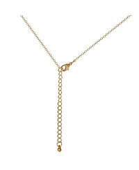 Hello Kitty Outline Pendant Necklace with Chain in Gold Tone