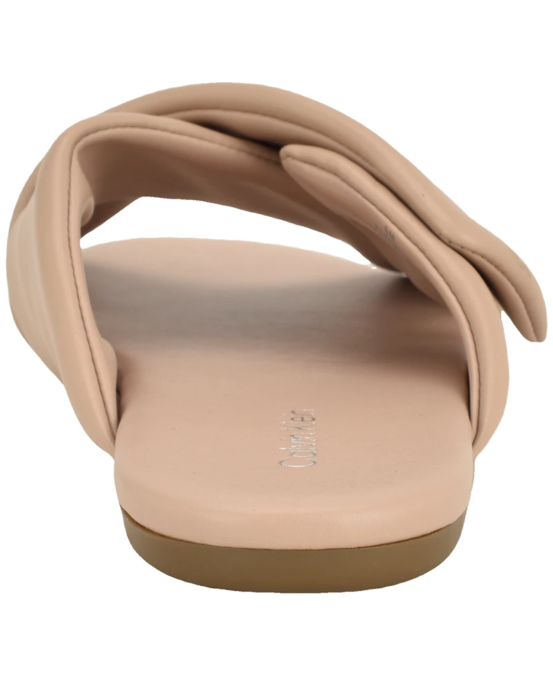Calvin Klein Women's Renley Criss-Cross Slip-On Flat Sandals
