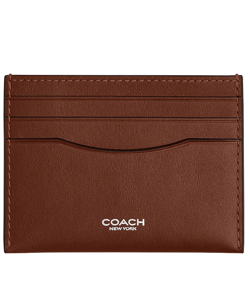 Coach Men's Leather Flat Card Case Wallet