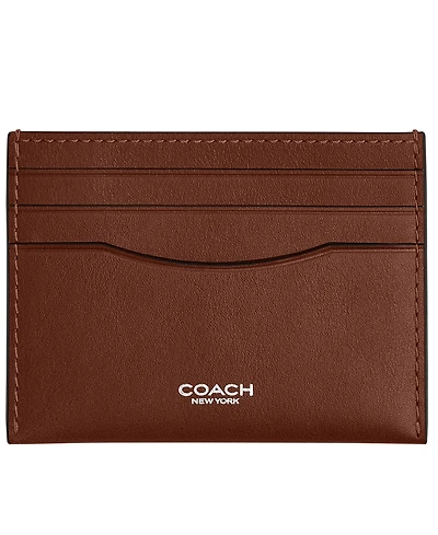 Coach Men's Leather Flat Card Case Wallet