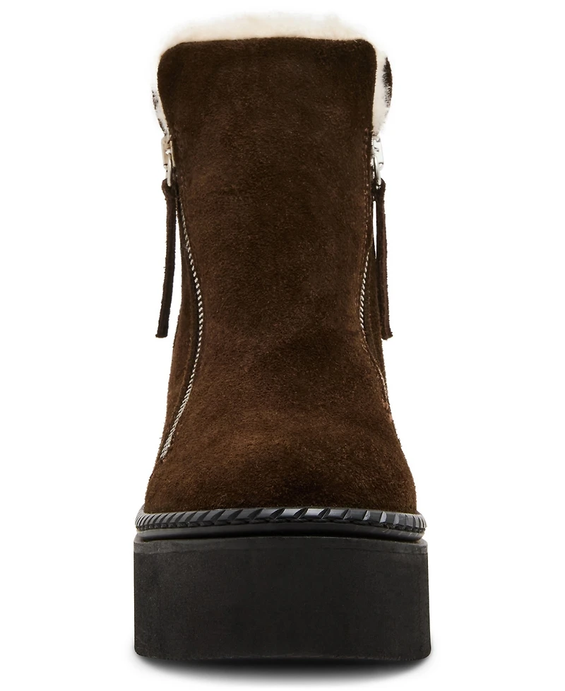 Steve Madden Women's Drift-f Platform Zipper Wedge Booties