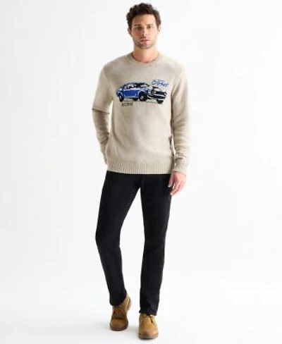 Lucky Brand Mens Regular Fit Long Sleeve Mustang Sweater Paired With The 410 Athletic Slim Fit Jeans