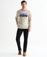 Lucky Brand Mens Regular Fit Long Sleeve Mustang Sweater Paired With The 410 Athletic Slim Fit Jeans