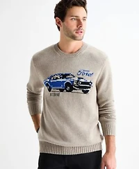 Lucky Brand Mens Regular Fit Long Sleeve Mustang Sweater Paired With The 410 Athletic Slim Fit Jeans