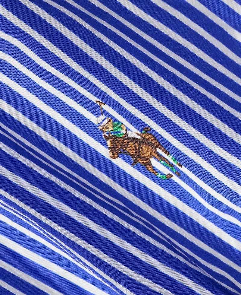 Polo Ralph Lauren Baby Girls' Striped Stand Collar Shirt and Leggings, 2-Piece Set