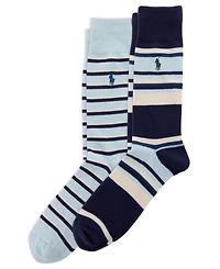Polo Ralph Lauren Men's Striped Crew Socks, 2-Pack