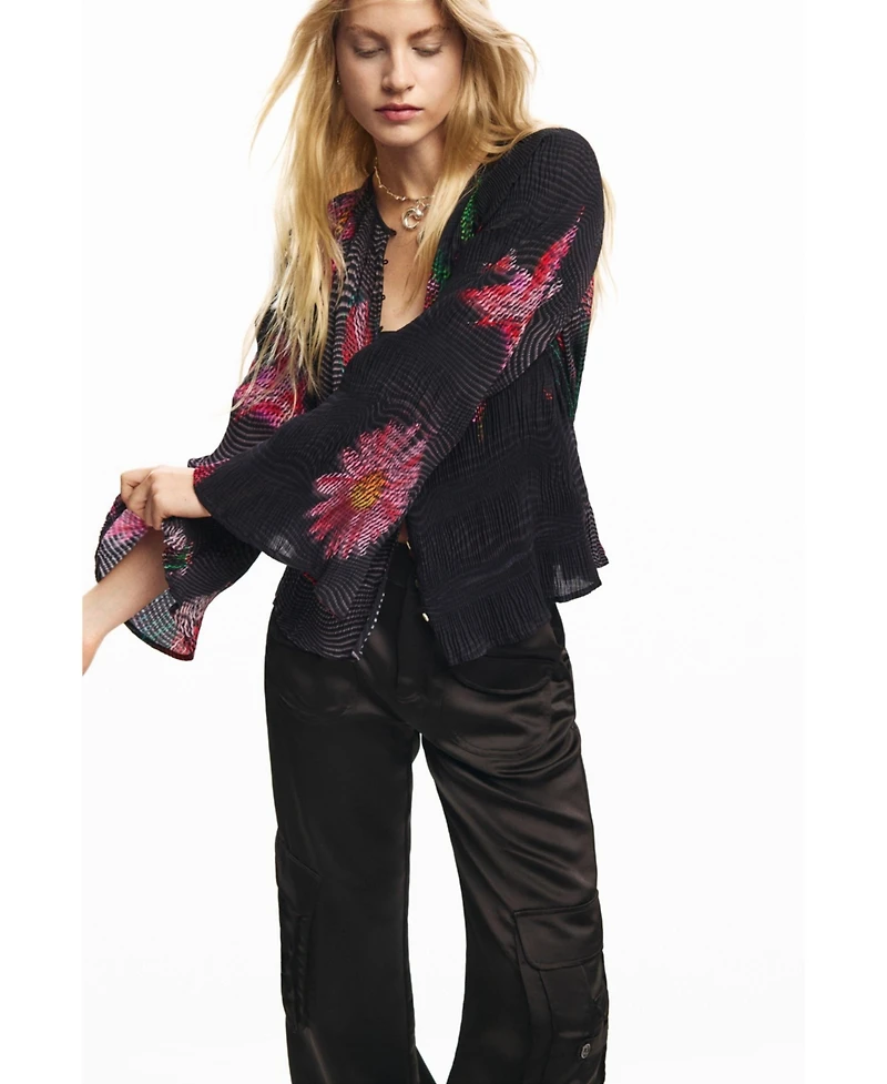 Desigual Women's Pixelated flower blouse