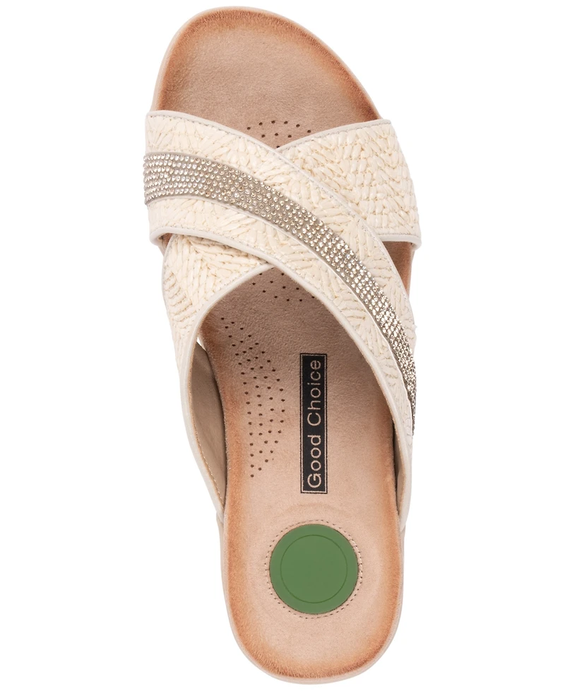 Gc Shoes Women's Woven Detail Slip-On Sandals