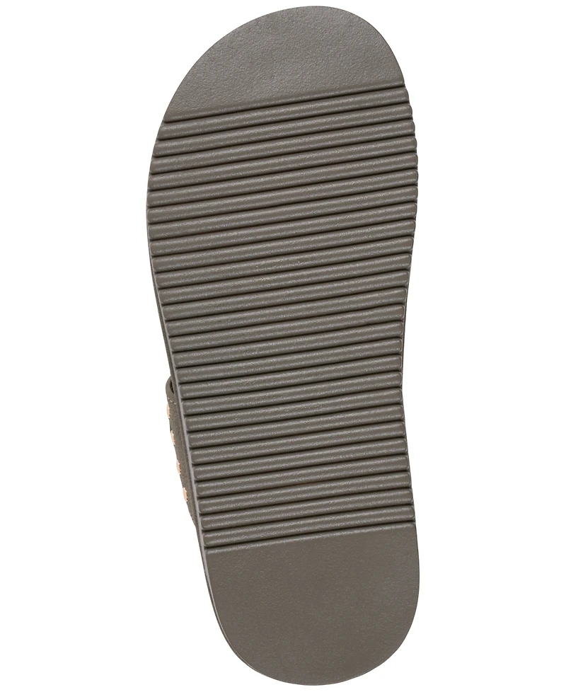 Gc Shoes Women's Buckle Detail Slip-On Flat Sandals