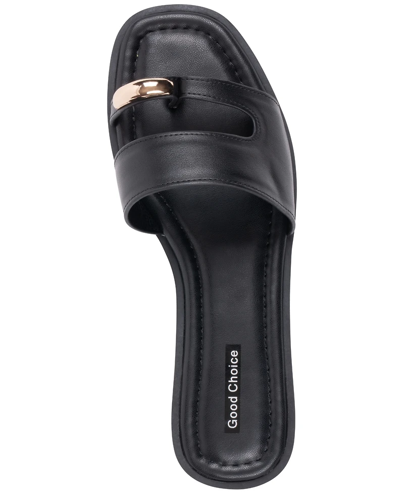 Gc Shoes Women's Square Toe Flat Sandals