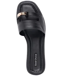 Gc Shoes Women's Square Toe Flat Sandals