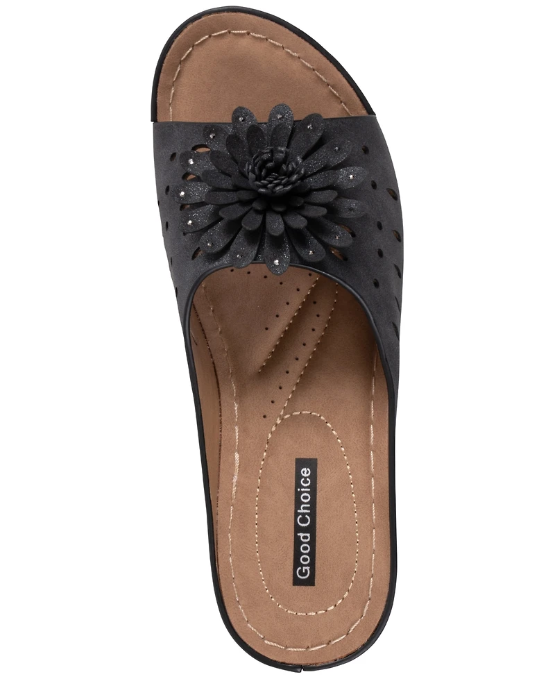 Gc Shoes Women's Round Toe Wedge Heel Sandals