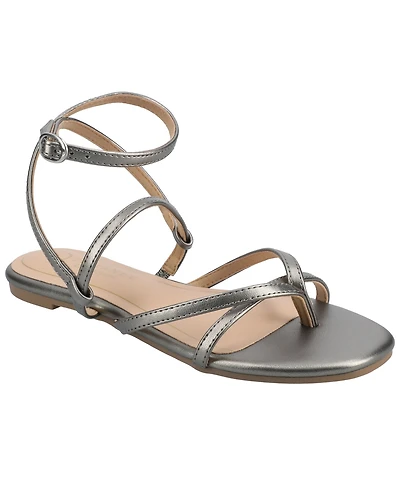 Journee Collection Women's Serissa Strappy Flat Sandals