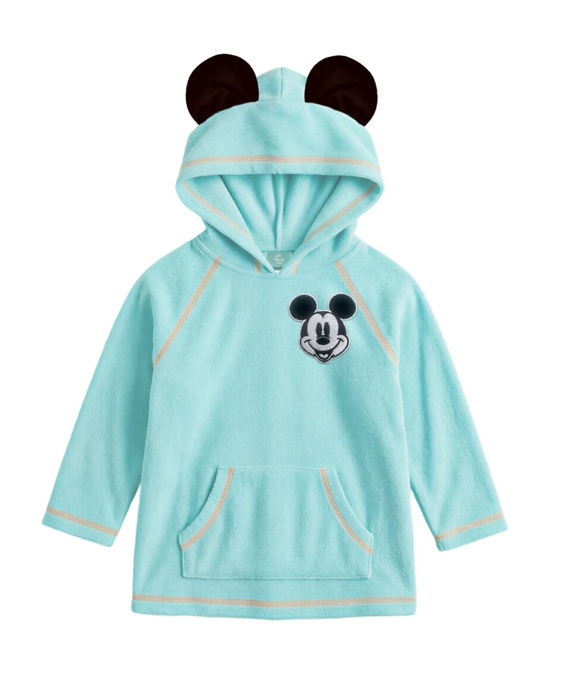 Disney Baby Boys' Mickey Rashguard Top, Cover-Up, Swim Shorts and Bucket Hat, 4-Piece Set