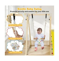 Hongge 4 in 1 Indoor Jungle Gym with Baby Swing and Ramp