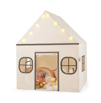 Kids Play Tent Large Playhouse with Door Curtain and Star Lights