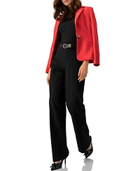 Ivonne Women's Single-Button Blazer Vibrant Red
