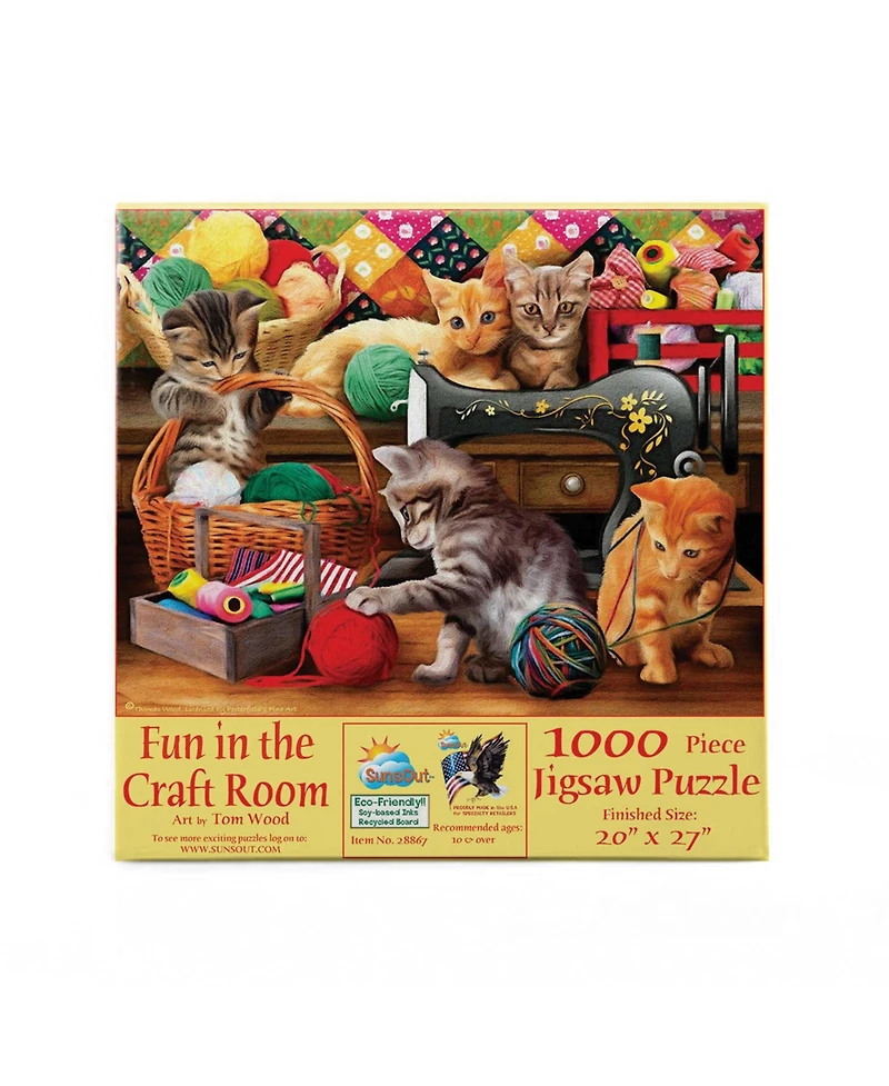 SunsOut Fun in the Craft Room 1000 piece Jigsaw Puzzle for Adults