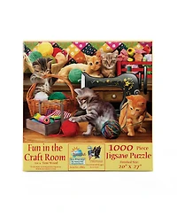 SunsOut Fun in the Craft Room 1000 piece Jigsaw Puzzle for Adults