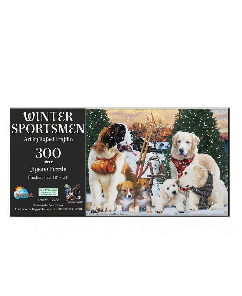 SunsOut Winter Sportsmen 300 piece Jigsaw Puzzle for Adults