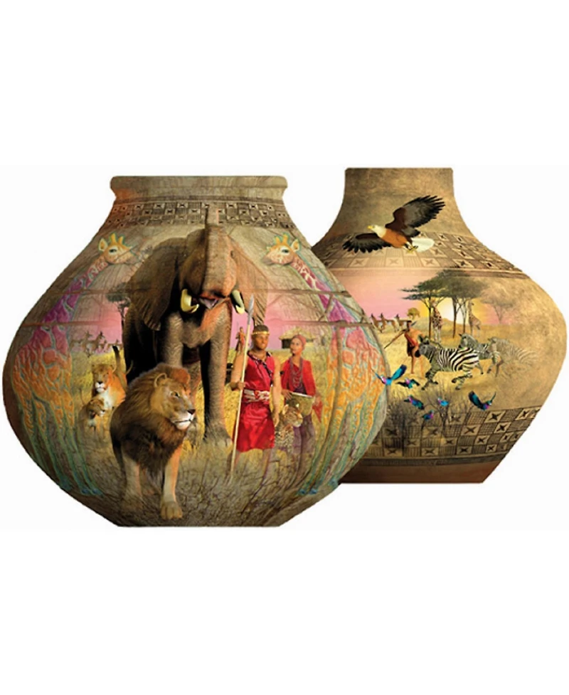 SunsOut African Pots 1000 piece Jigsaw Puzzle for Adults Special Shape